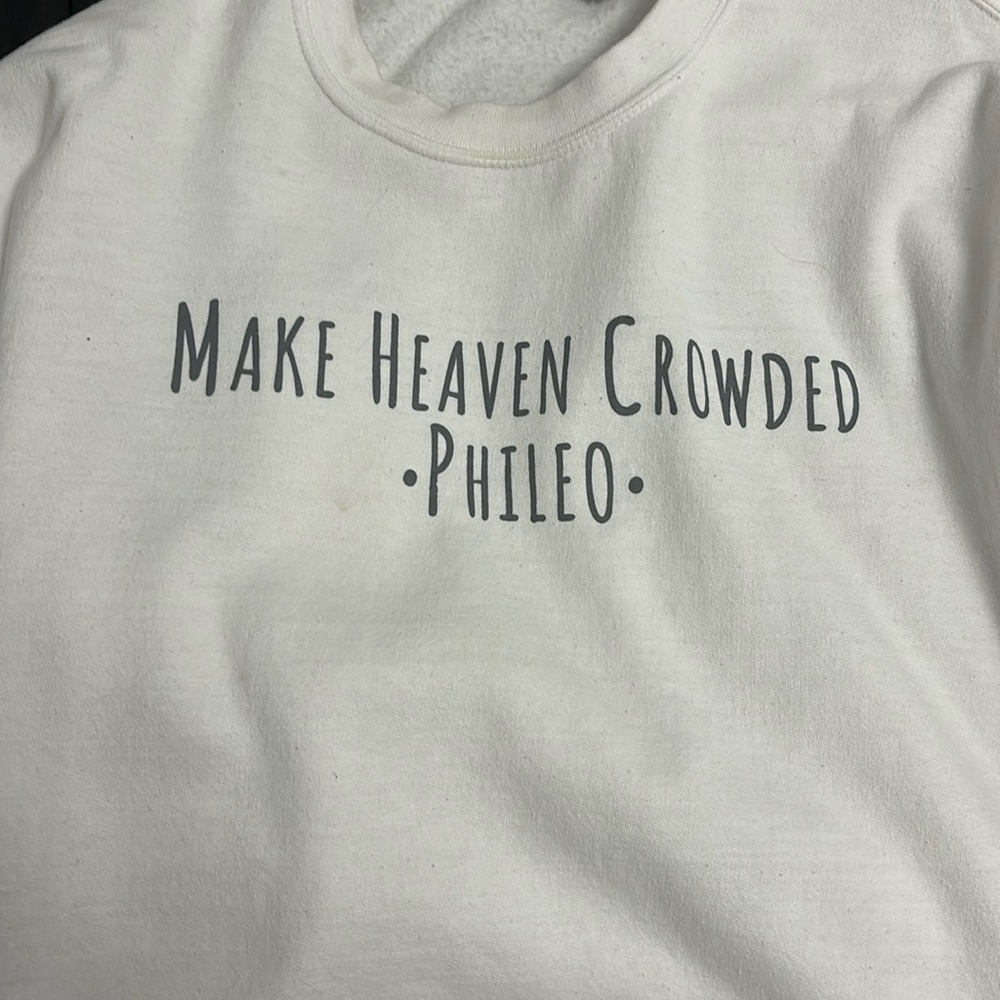 White Phileo crewneck sweater